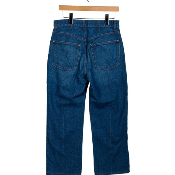 Reformation Zenia Cowboy High-Rise Wide Leg Crop Medium Wash Jeans Size- M - Picture 5 of 5